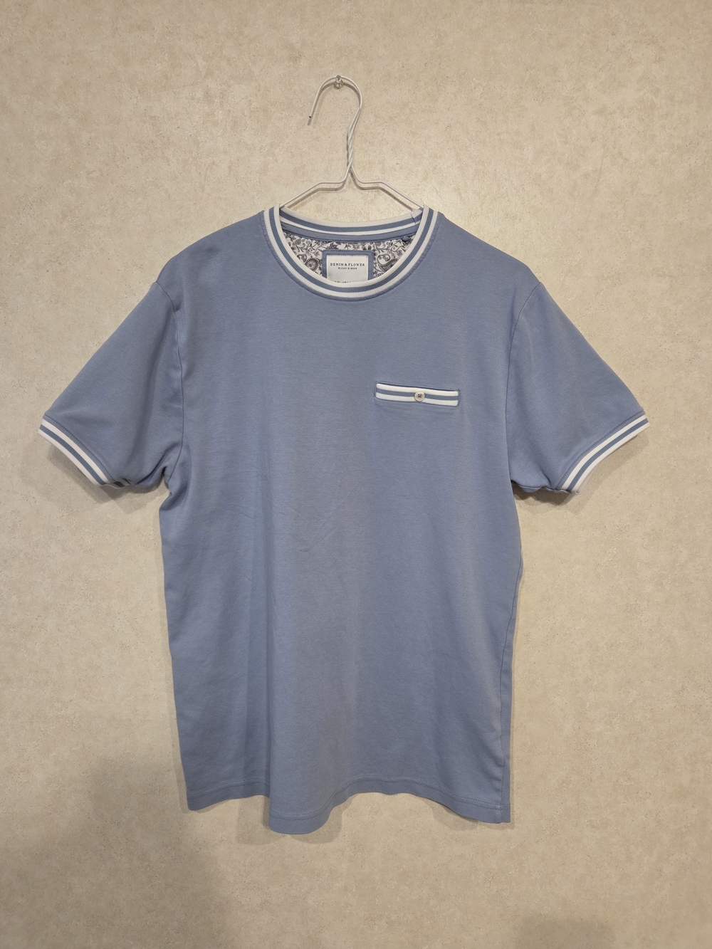Denim & Flower Light Blue Men’s Short Sleeve T Shirt